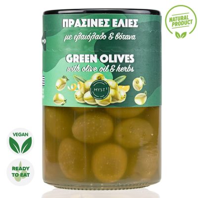 Πράσινες Ελιές με Ελαιόλαδο & Βότανα