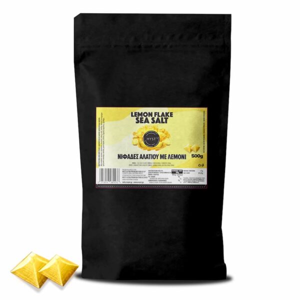 Κίτρινες Νιφάδες Θαλασσινού Αλατιού με Λεμόνι - 500g