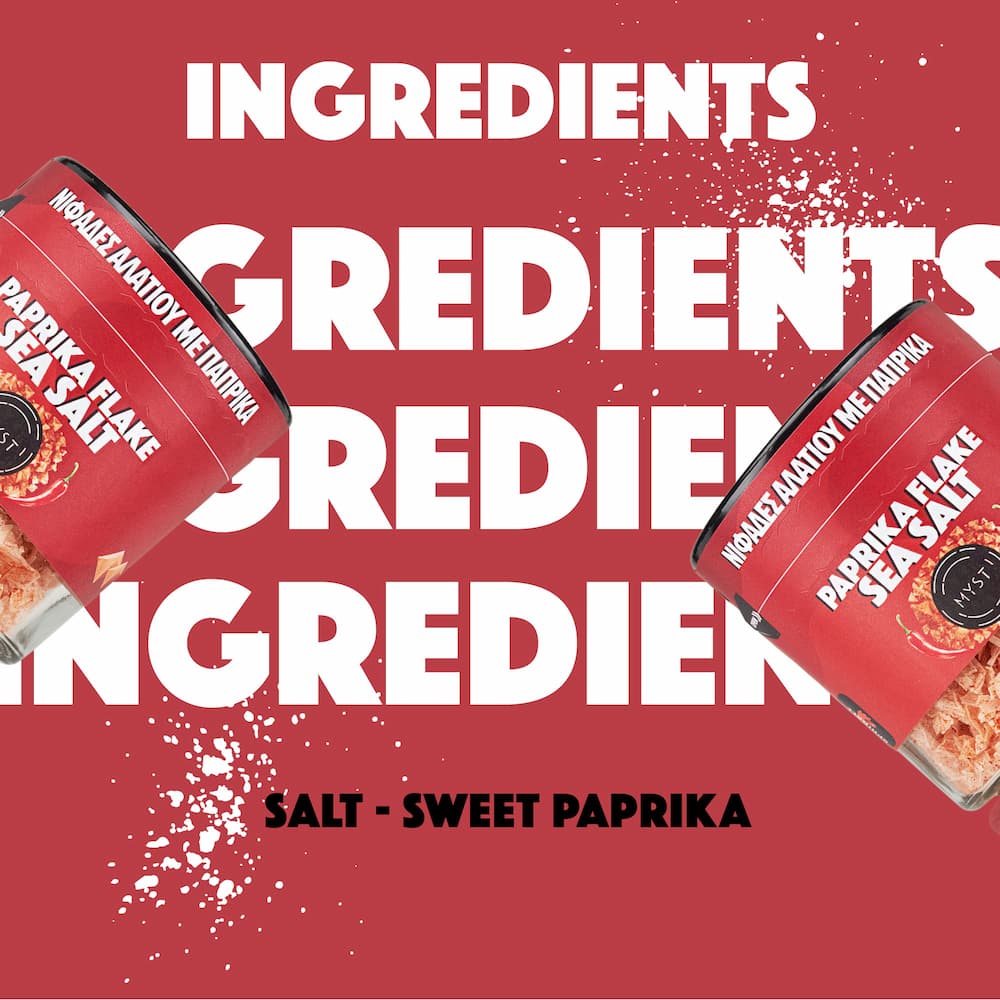 Κόκκινες Νιφάδες Θαλασσινού Αλατιού με Πάπρικα - 500g – Bild 3