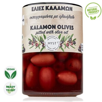 Ελιές Καλαμών Εκπυρηνωμένες με Ελαιόλαδο & Βότανα